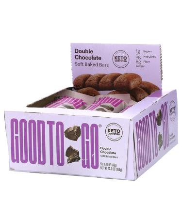 Good To Go Soft Baked Bars Double Chocolate 9 Bars 1.41 oz (40 g) Each