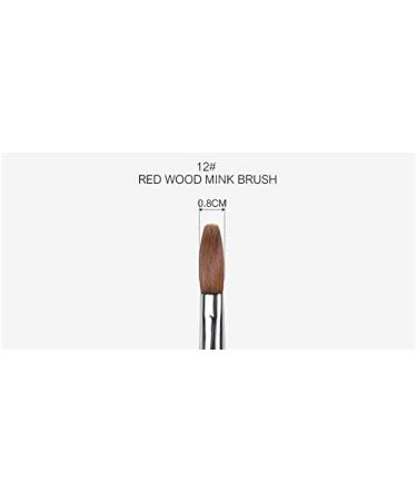 Alexnailart Kolinsky Sable Nail Brush 12# Acrylic Pen with Red Wooden Handle - Manicure Design Tool for Acrylic Powder - Pack of 1 - Buy Online on SooperMarket.com