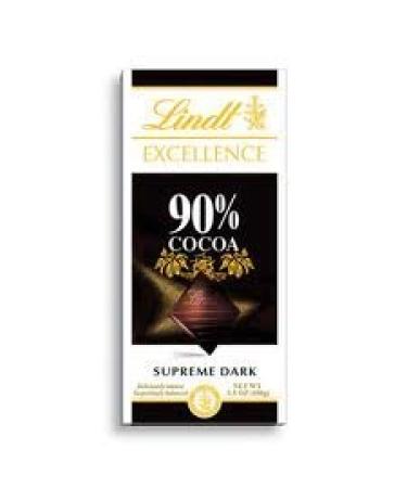 Lindt Excellence Bar (Dark Chocolate 90% Cocoa) - Pack of 4 by Lindt