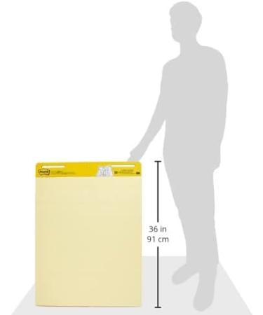 Post-it Super Sticky Easel Pad  25 in x 30 in Sheets  Yellow Paper with Lines  30 Sheets/Pad  2 Pads/Pack  Great for Virtual Teachers and Students (561) - Buy Online on SooperMarket.com