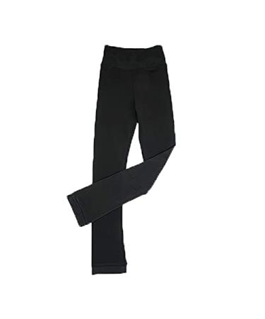 Ice Figure Skating Pants Girls Fleece Practice Leggings Teens Skating Trousers 12-14 Years Black