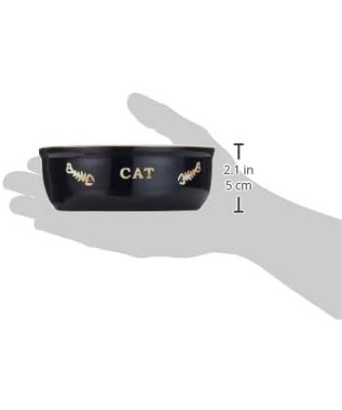 Nobby Ceramic Cat Basin 13.5 x 13.5 x 0.25 cm Black/ Beige - Buy Online on SooperMarket.com