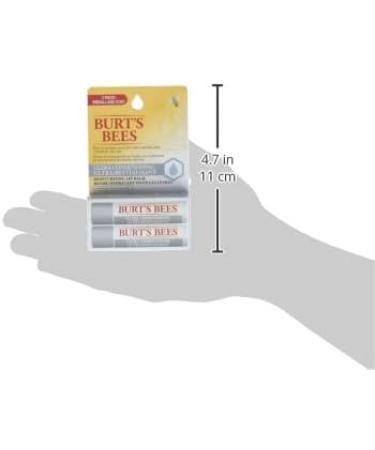 Burt's Bees Hydrating Lip Balm for Dry Chapped and Cracked Lips 100% Natural Origin Ultra Conditioning with Kokum Butter Shea Butter and Cocoa Butter Unscented 2 Tubes - Buy Online on SooperMarket.com