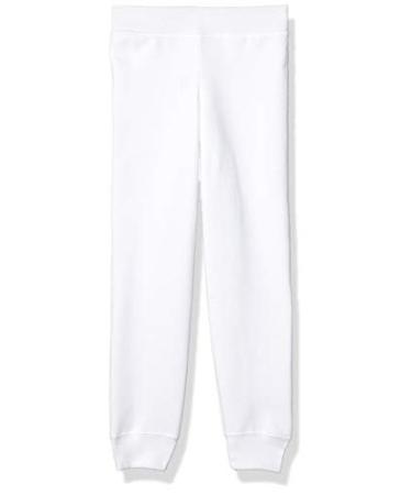 Hanes Girls' ComfortSoft EcoSmart Jogger Pants Large White