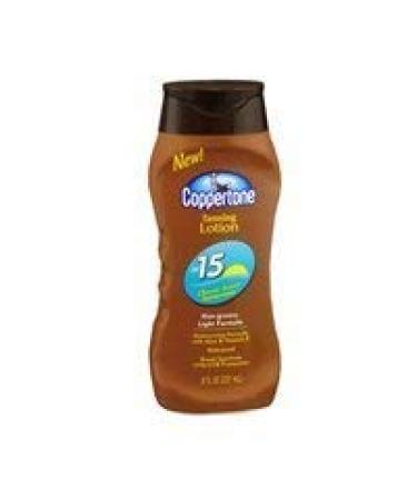Coppertone Tanning Lotion SPF 15, 8 oz - Pack of 2 | Sunscreen for Deep Tan | Broad Spectrum Protection - Buy Online on SooperMarket.com