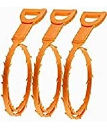 FMH DRAINPIPE HAIR CLOG REMOVER -20.4 long flexible recyclable plastic strip drain clearing tool with numerous barbed spikes and loop handle by Furnish My Homestead