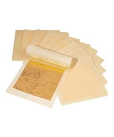 Edible Gold Leaf Sheets 30pc M-Size 24 Karat 1.2" X 1.2" Genuine for Cooking, Cakes & Chocolates, Decoration, Health & Spa (Gold)