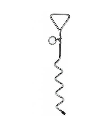 Dog Stake Metal Pet Stake Spiral Tie-Out Pet Supply Tether Dog Leash Anchor Stakes with Spiral Shape Suitable for Outdoor Yard and Camping Small Medium and Large Pets Stake-Out Spike Dog tie out