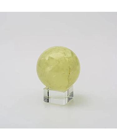 1pc 40mm-45mm Natural Crystal Clear Citrine Stones Sphere for Feng Shui Raw Stones and Minerals Full of Texture Yellow