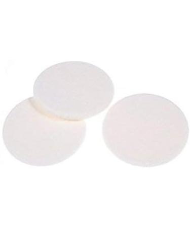 3 Piece Face Facial Makeup Powder Puffer Round Pad White - Buy Online on SooperMarket.com