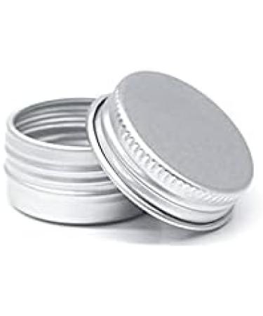 Basic Packing 12pcs 5ml Silver Empty Round Aluminum Screw Cap Containers - Aluminum Dose Boxes for Cosmetics - 20mm Stickers Included - Buy Online on SooperMarket.com