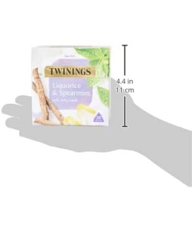 Twinings Liquorice and Spearmint Herbal Tea Bags - 20 Count Pack | Refreshing Blend of Liquorice and Spearmint - 1 Pack - Buy Online on SooperMarket.com