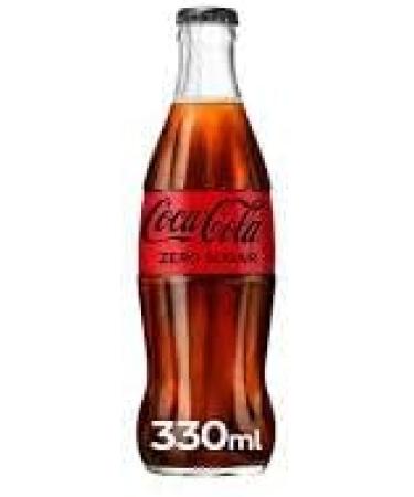 Coke Zero Glass Bottle No Sugar 24 Pack (330ml Bottles) Cola 330ml Bottles - Buy Online on SooperMarket.com