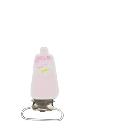 knbo 1 x Clip Baby Feeding Bottle pink 3.5 cm mod.1 for pacifier chains suspenders pendants and much more NEW & OVP
