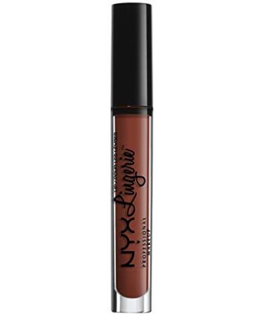 NYX Lip Lingerie Matte Liquid Lipstick in Exotic Warm Mahogany Red - Long-Lasting Finish - Buy Online on SooperMarket.com