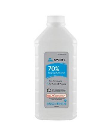 Swan 70% Isopropyl Rubbing Alcohol  16 Oz. Bottle  Box Of 12