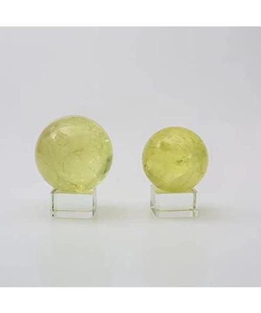1pc 40mm-45mm Natural Crystal Clear Citrine Stones Sphere for Feng Shui Raw Stones and Minerals Full of Texture Yellow - Buy Online on SooperMarket.com