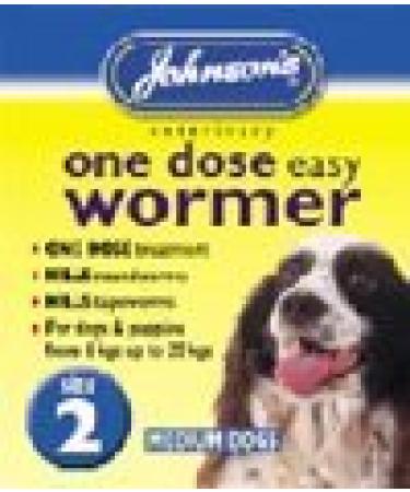 Shopping Sky Johnsons One Dose Wormer Tablets Worming Medium Dogs Dewomer Upto 20kg Size 2