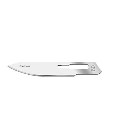 MedBlades Box of 100 Carbon Steel Blades Sterile Individually Foil Wrapped. Dental Surgical Veterinary Dermaplane Hobby Craft & More (60 Carbon) 60 Carbon
