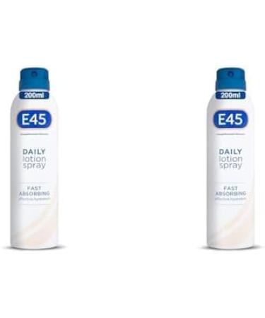 E45 Spray Moisturiser 200 ml - Daily Lotion Moisturiser Spray for Dry Sensitive Skin - Fast Absorbing Body Lotion Spray Moisturiser for Soft Skin and Lasting Hydration Suitable for Eczema Prone Skin