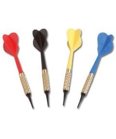 Arachnid Plastic Soft Tip Darts Lot of 12 Assorted Colors + 50 Extra Tips - Buy Online on SooperMarket.com
