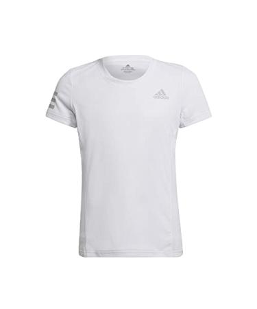 adidas Girls' Club Tennis T-Shirt Medium White/Grey