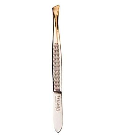 TITANIA Solingen Tweezers - Slanted Design Gold-Plated Tip 1 Pack | Premium Quality Eyebrow Tweezers for Precision Grooming - Buy Online on SooperMarket.com