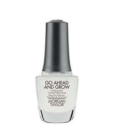 Morgan Taylor Go Ahead And Grow Nail Strengthener and Growth Treatment Base Coat For Nails Long Lasting Nail Polish Strengthening Base Coat 0.5 oz.