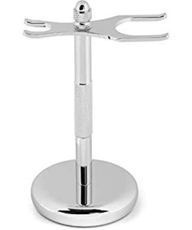 G.B.S Classic Deluxe Stainless Steel Brush and Razor Stand Properly Store Brush and Razor Prolong Shaving Tools Non Slip Well Balanced Convenient Choice Extra Grip