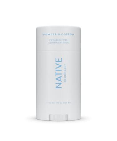 Native Deodorant | Natural Deodorant for Women and Men, Aluminum Free with Baking Soda, Probiotics, Coconut Oil and Shea Butter | Powder & Cotton