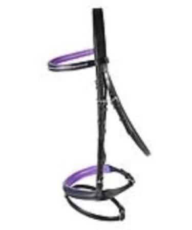 PFIFF Staines Bridle - Black/Purple Full Size | Premium Equestrian Gear for International Shipping - Buy Online on SooperMarket.com