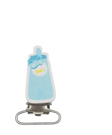 knbo 1 x Clip Baby Feeding Bottle Blue 3.5 cm mod.1 for pacifier chains suspenders pendants and much more NEW & OVP