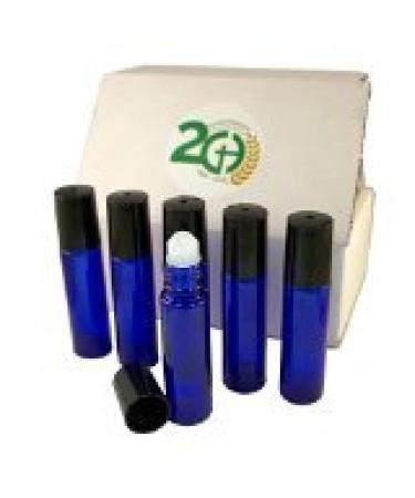 GreenHealth - Aromatherapy Roll On Bottles Cobalt Blue Glass - (Pack of 6)