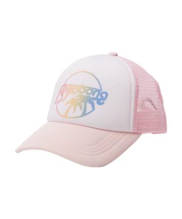 Billabong Girls' Classic Shenanigans Adjustable Trucker Hat One Size Pale Pink