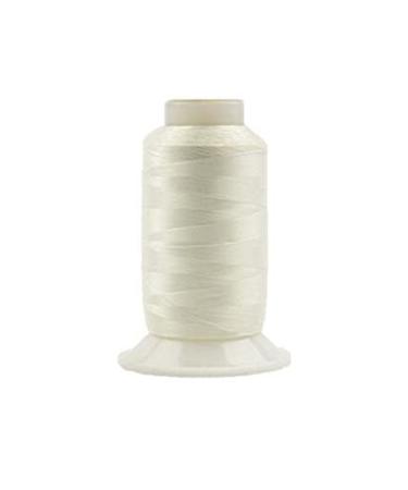 WonderFil, Specialty Threads, InvisaFil, 2-Ply Cottonized Soft Polyester, Silk-Like Thread for Fine Sewing, 100wt - Antique White, 2500m