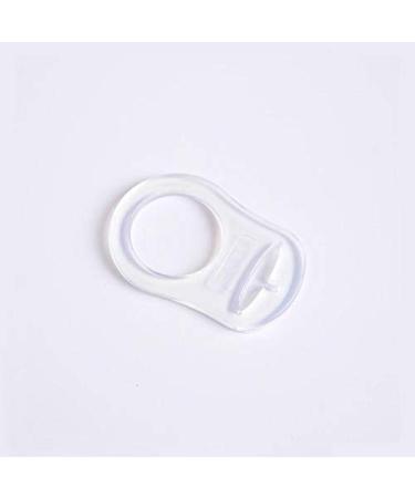 Sutoyuen 10 Pack BPA-Free Silicone Adapter Rings for Maam Pacifier Soother with Teething Ribbon Clip - Clean Food Grade Transparent Holder - Buy Online on SooperMarket.com