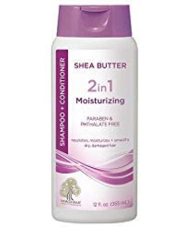 Madina Shea Butter 2 in 1 Moisturizing Shampoo & Conditioner 12 oz