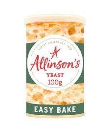 Allinson | Easy Bake Yeast Tin 2X100G (200g) | Fast Action Yeast | Makes up to 14 loaves | Quality ingredients | Suitable for vegetarians and vegans