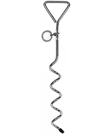 Dog Stake Tie Out Tether for Leash Spiral Pet Ground Anchor Spike 18inch 45cm Heavy Duty Stake-Out for Outdoor Camping and yard Small Medium and Large Pets 45cm Dog Stake