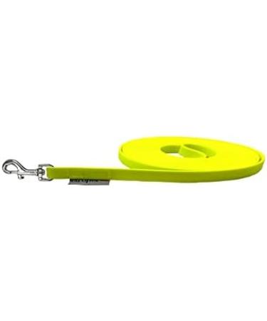 Tow Leash Biothane Dog Leash for Small Dogs | 9mm 3m 10m 15m | Neon Yellow No Hand Loop | Durable & Waterproof - Buy Online on SooperMarket.com