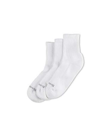 No nonsense womens Soft & Breathable Cushioned Mini Crew Socks One Size White