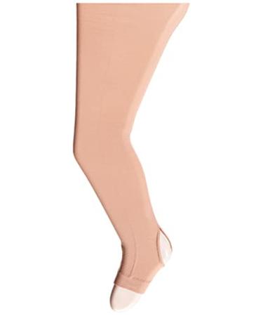 Capezio Girls' Hold and Stretch Stirrup Tight Big Girls (7-16) Medium Light Suntan