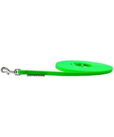 Towline Biothane Dog Leash for Small Dogs - 9mm 3m/10m/15m Options Neon Green with Hand Loop - Buy Online on SooperMarket.com