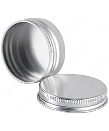 Basic Packing: 12x 15ml Silver Aluminum Screw Cap Cans for Cosmetics - Durable Empty Round Dose Boxes with Stickers - Buy Online on SooperMarket.com