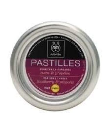 APIVITA PASTILLES Pastilles for Sore Throat with blackberry & propolis 45g