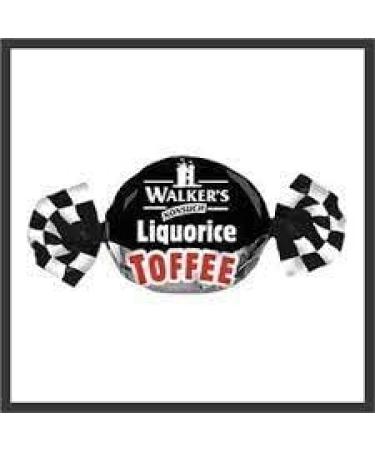 Walkers Liquorice Toffee Sweets 200g Bundle with TinTastic Silver Refillable Window Lid Tin Individually Wrapped and Gluten-Free Creamy Treat for Home Desk or Travel - Buy Online on SooperMarket.com