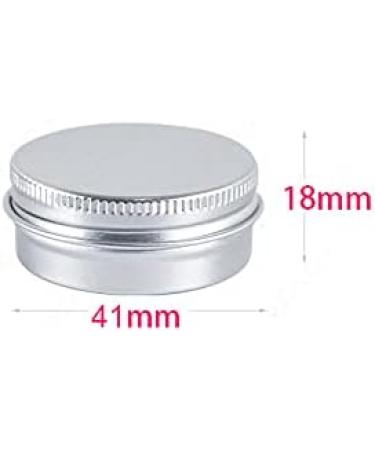 Basic Packing: 12x 15ml Silver Aluminum Screw Cap Cans for Cosmetics - Durable Empty Round Dose Boxes with Stickers - Buy Online on SooperMarket.com