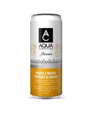 Aqua Carpatica Flavours Sparkling 24 x 330ml (Peach & Mango) Peach & Mango 330 ml (Pack of 1)