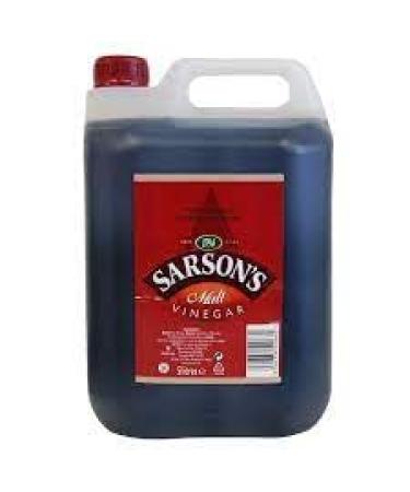 Sarson's Malt Vinegar 5L(Single Pack) | The Classic British Condiment | Traditional Flavor | Rich and Tangy Flavor | Versatile Culinary Ingredient | Resealable Bottle | Made from Malted Barley