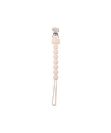 kekafu Pacifier Clip for Baby  Silicone Pacifier Chain  Pacifier Clip Soothers Holder for Baby Boys Girls Beige
